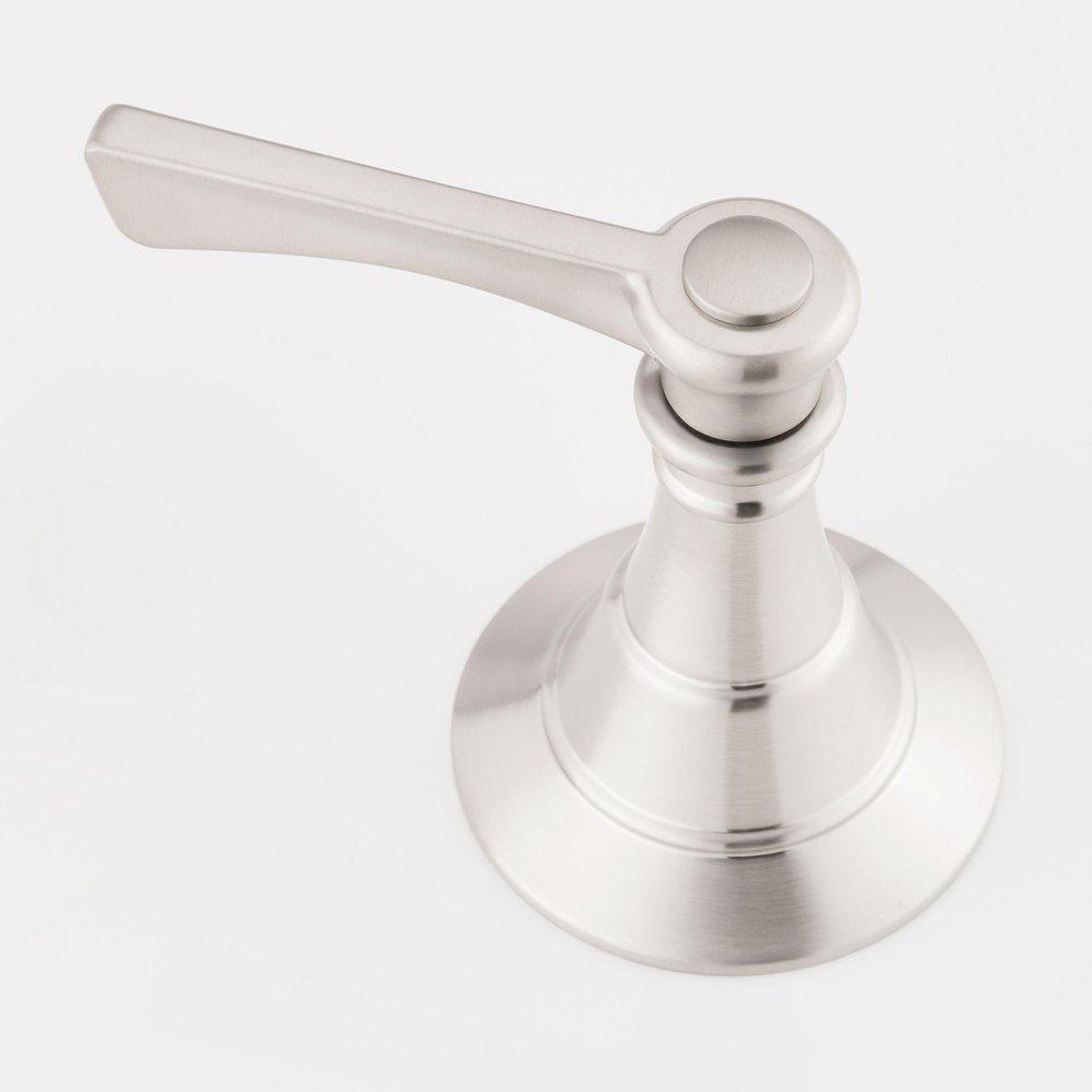 MARCEAU 4-HOLE ROMAN TUB FAUCET AND HAND SHOWER WITH ROUGH-IN VALVE - LEVER HANDLES - BRUSHED NICKEL 