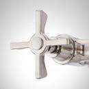 MARCEAU FREESTANDING TUB FAUCET WITH HAND SHOWER - CROSS HANDLES - BRUSHED NICKEL 