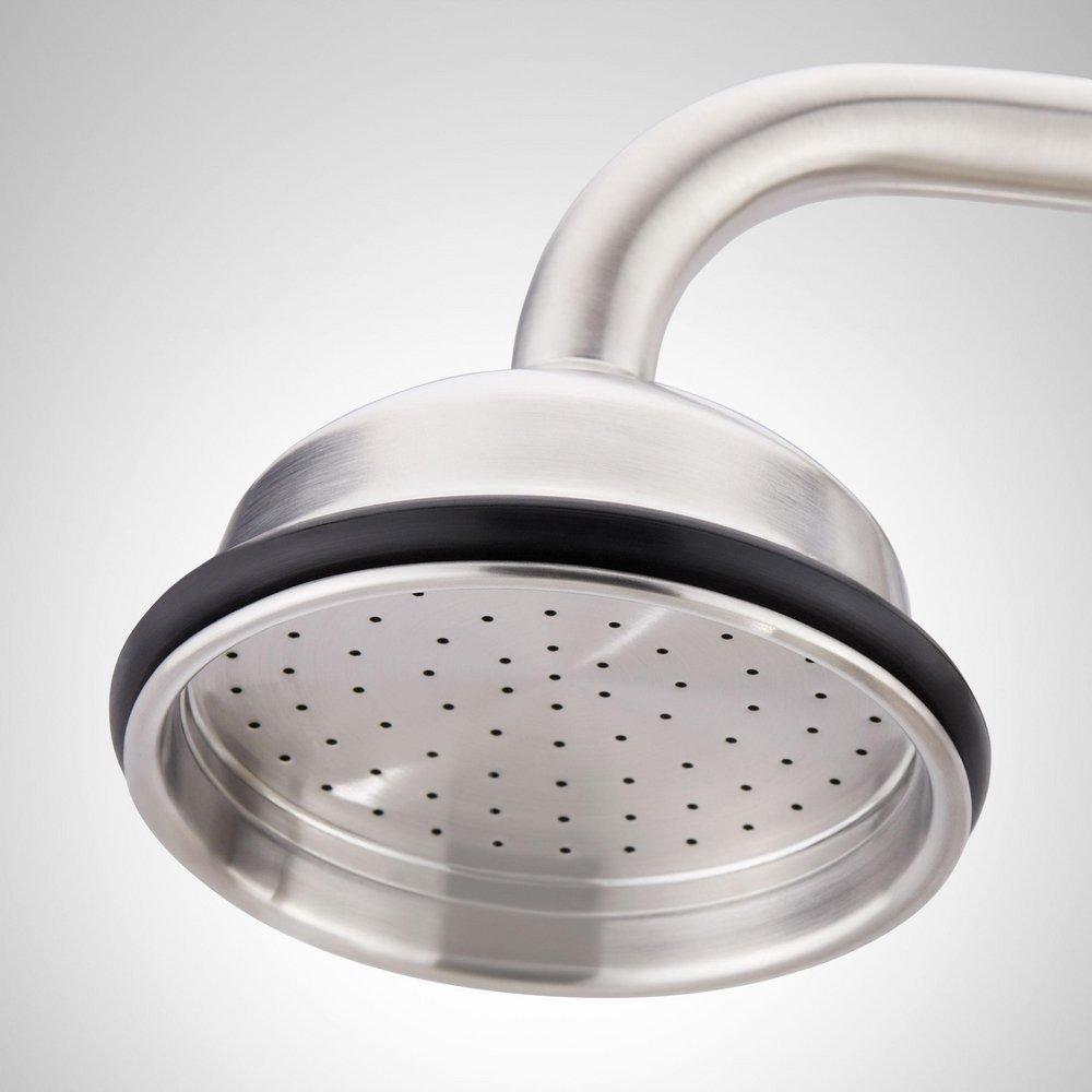 MARCEAU FREESTANDING TUB FAUCET WITH HAND SHOWER - CROSS HANDLES - BRUSHED NICKEL 