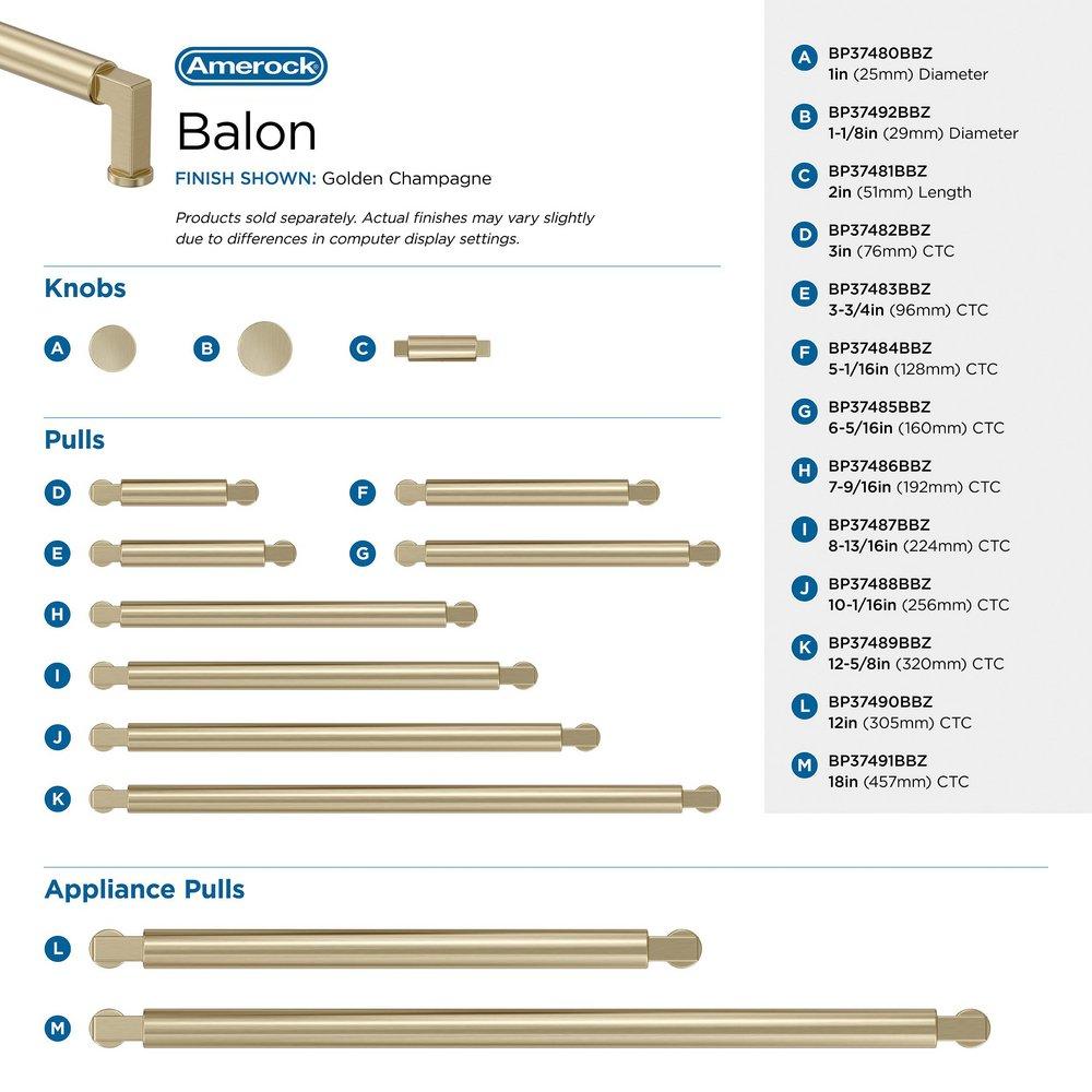 Amerock Golden Champagne 5-1/16 in. Center-to-Center Drawer Pull 