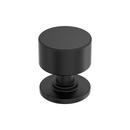 BALON 1-1/8 INCH 29MM DIAMETER MATTE BLACK CABINET KNOB 