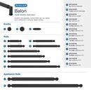 BALON 1-1/8 INCH 29MM DIAMETER MATTE BLACK CABINET KNOB 