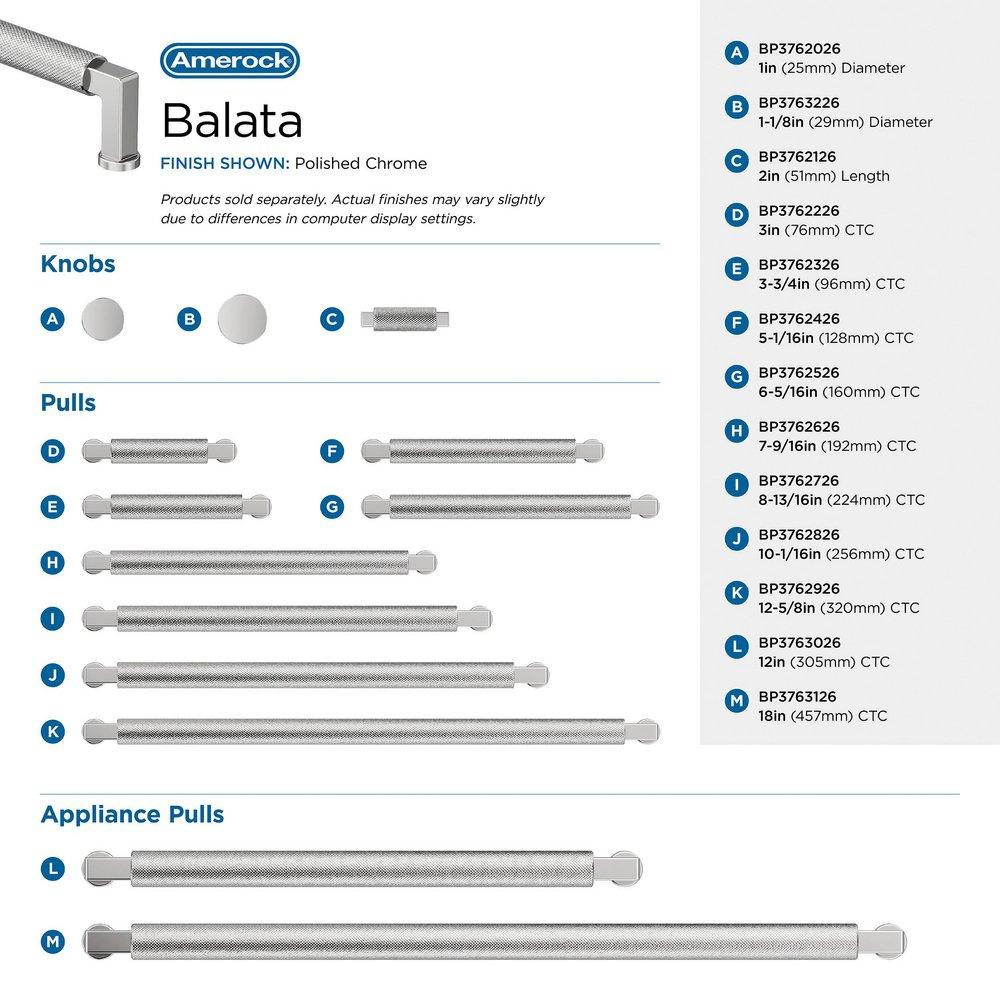 BALATA 1 INCH 25MM DIAMETER POLISHED CHROME CABINET KNOB 