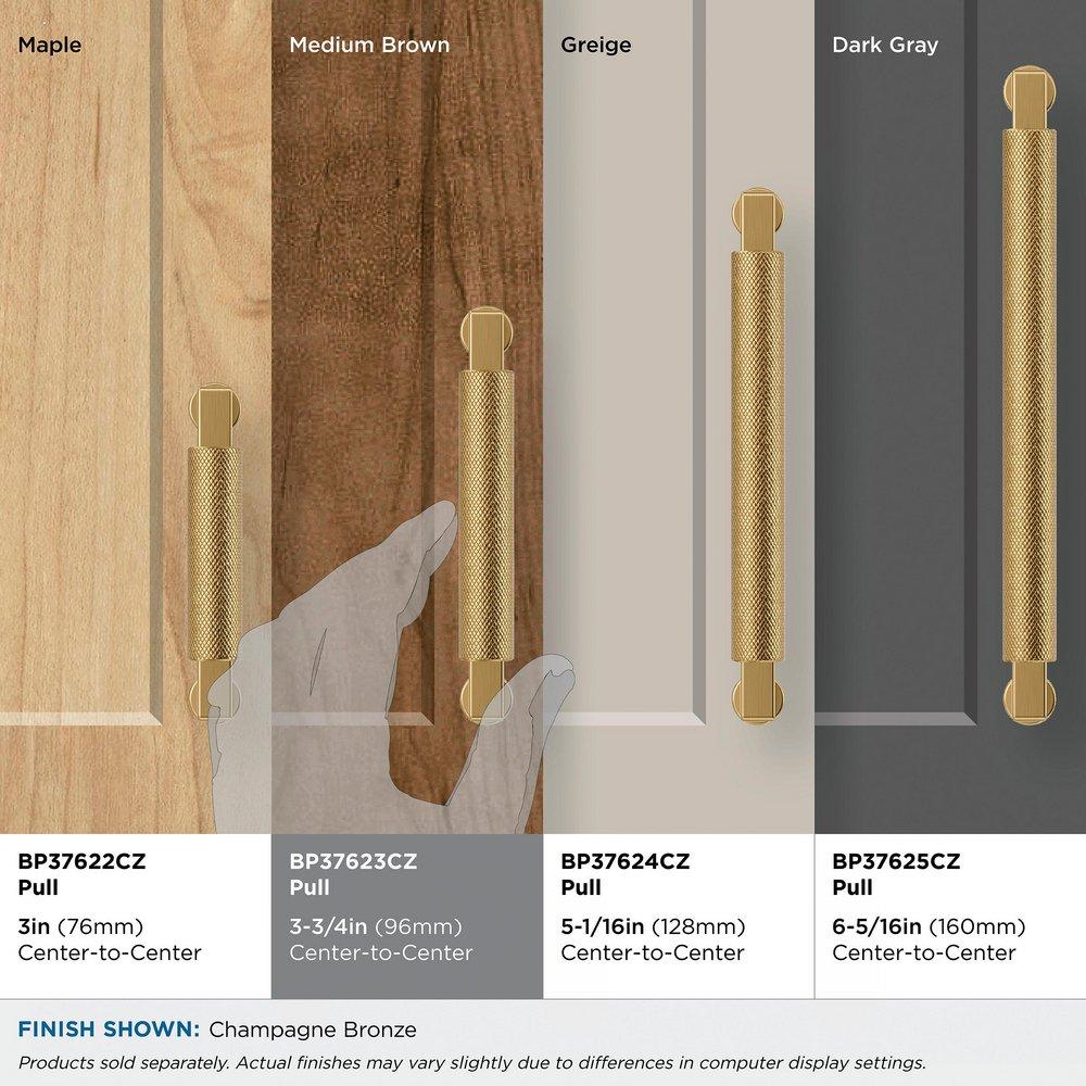 BALATA 3-3/4 INCH 96MM CENTER-TO-CENTER CHAMPAGNE BRONZE CABINET PULL 