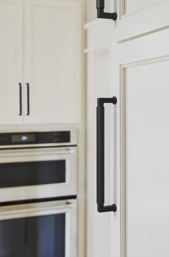 Amerock Matte Black 7-9/16 in. Center-to-Center Drawer Pull 