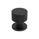 BALATA 1-1/8 INCH 29MM DIAMETER MATTE BLACK CABINET KNOB 