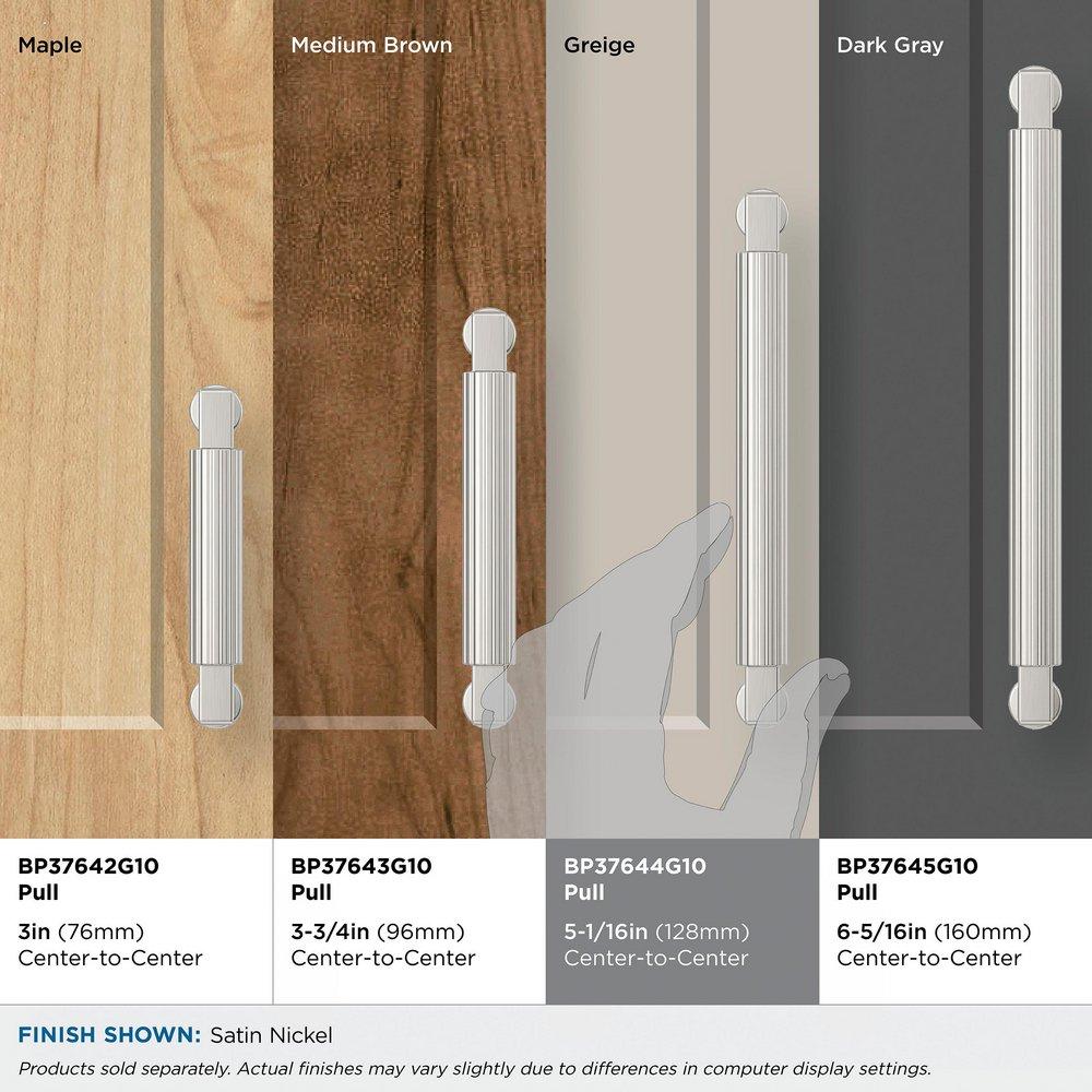 Amerock Satin Nickel 5-1/16 in. Center-to-Center Drawer Pull 