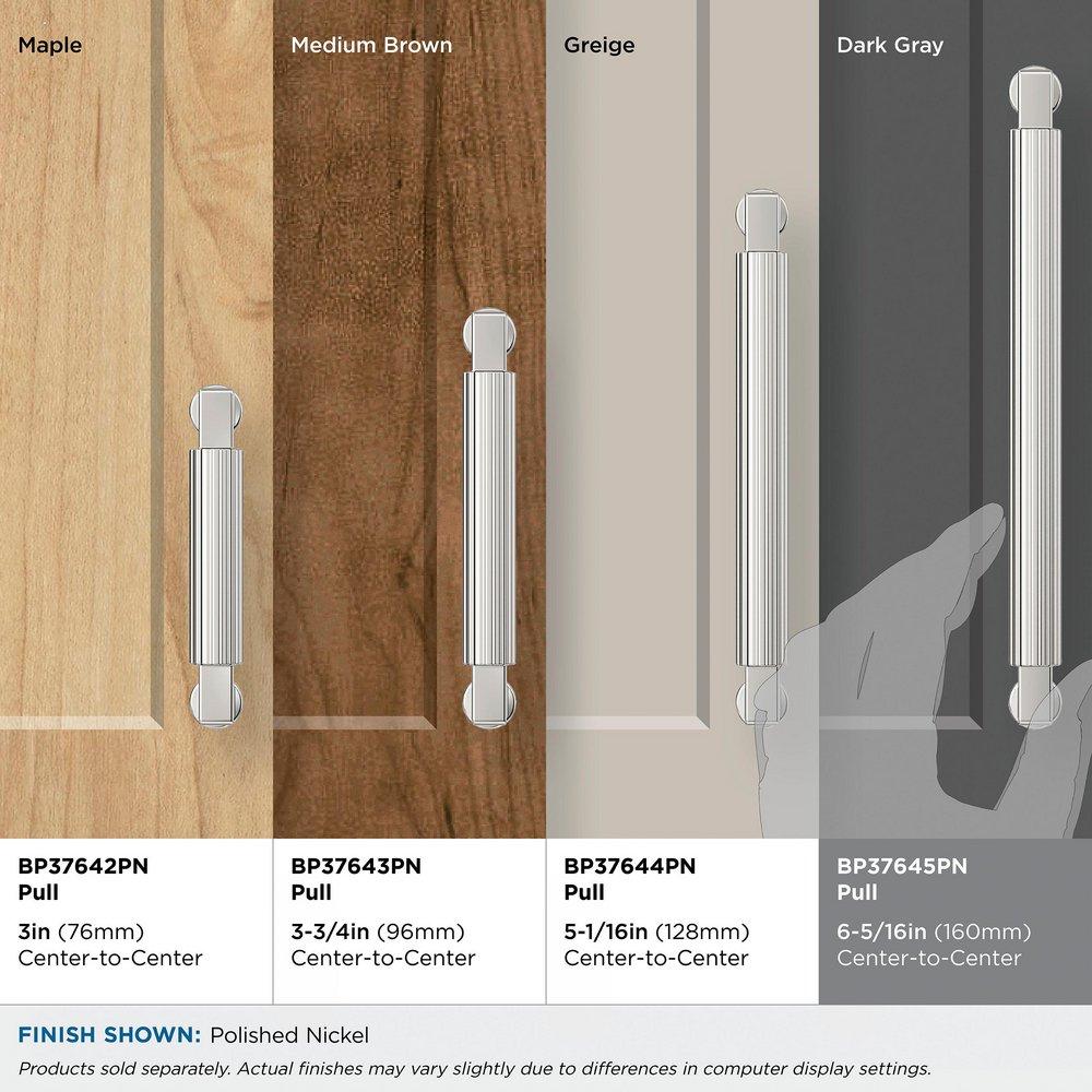Amerock Polished Nickel 6-5/16 in. Center-to-Center Drawer Pull 