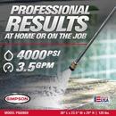 4000 PSI Gas Cold Water Pressure Washer with AAA Pump and Honda GX270 Engine 