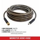 Monster 150-Foot (3/8") 4500 PSI High-Pressure Hose w/ Quick Connectors 
