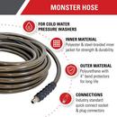 Monster 150 ft. (3/8 in.) 4500 PSI High-Pressure Hose with Quick Connectors 