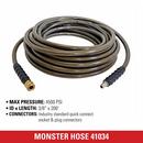 Monster 200 ft. (3/8 in.) 4500 PSI High-Pressure Hose with Quick Connectors 