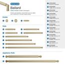 BALLARD 1-1/8 INCH 29MM DIAMETER GOLDEN CHAMPAGNE CABINET KNOB 