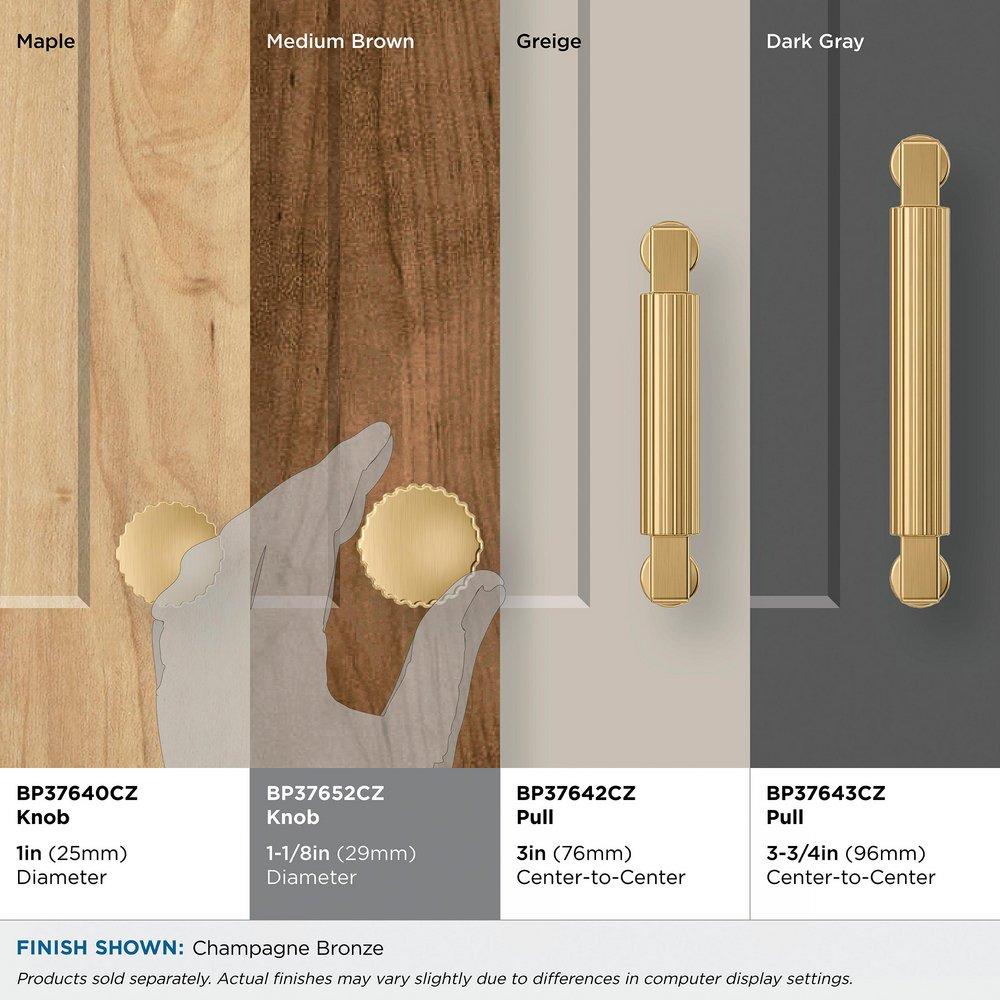 Amerock Champagne Bronze 1-1/8 in. Round Cabinet Knob 