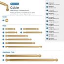 COBLE 3 INCH 76MM CENTER-TO-CENTER CHAMPAGNE BRONZE CABINET PULL 