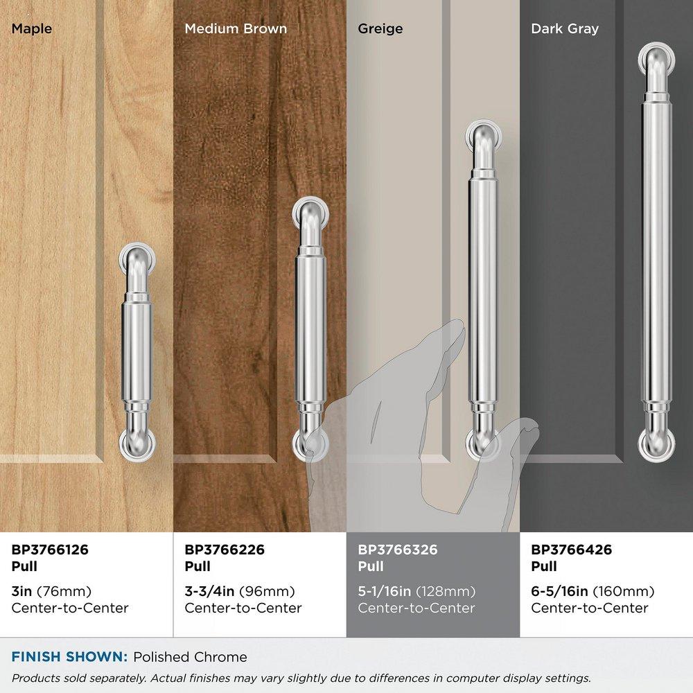 Amerock Polished Chrome 5-1/16 in. Center-to-Center Drawer Pull 