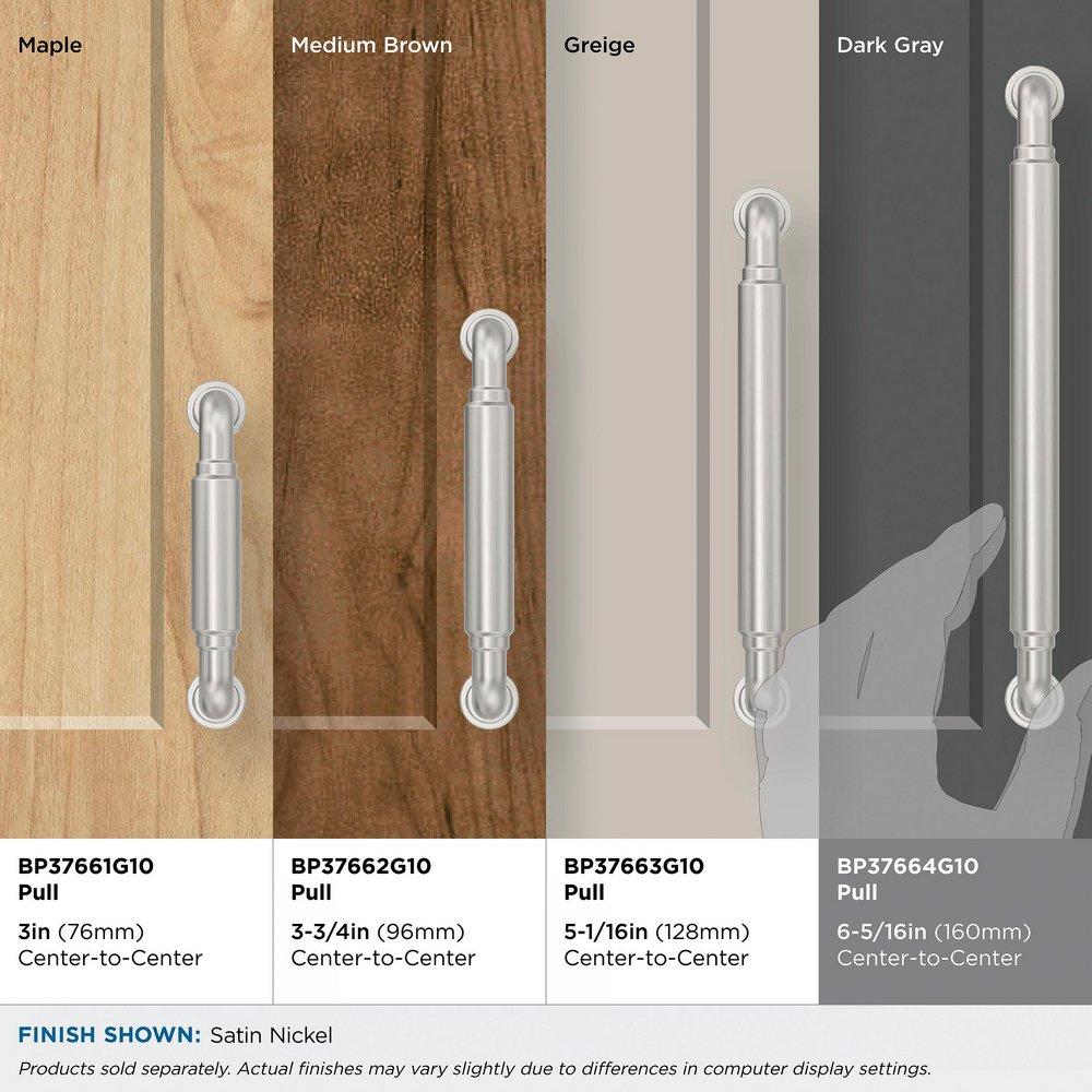 Amerock Satin Nickel 6-5/16 in. Center-to-Center Drawer Pull 