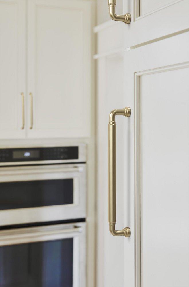 Amerock Golden Champagne 7-9/16 in. Center-to-Center Drawer Pull 