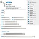 COBLE 10-1/16 INCH 256MM CENTER-TO-CENTER SATIN NICKEL CABINET PULL 