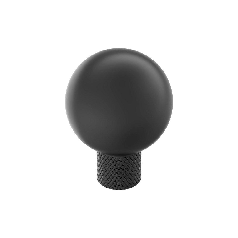 Amerock Matte Black 1-1/8 in. Round Cabinet Knob 