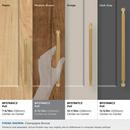 COLLET 8-13/16 INCH 224MM CENTER-TO-CENTER CHAMPAGNE BRONZE CABINET PULL 