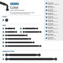 COLLET 8-13/16 INCH 224MM CENTER-TO-CENTER MATTE BLACK CABINET PULL 