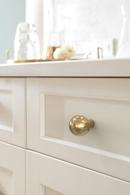 COWRIE 1-1/8 INCH 29MM DIAMETER CHAMPAGNE BRONZE CABINET KNOB 