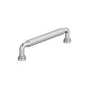 COWRIE 5-1/16 INCH 128MM CENTER-TO-CENTER POLISHED NICKEL CABINET PULL 
