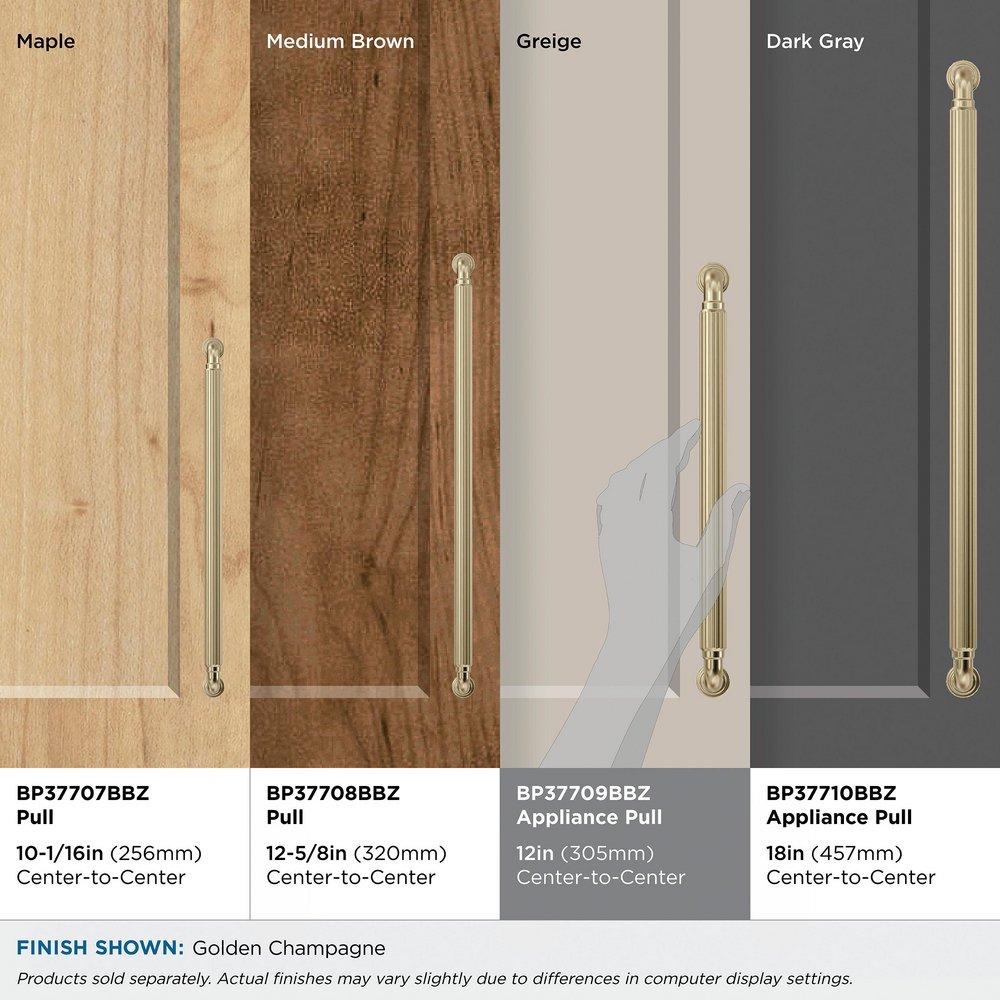 Amerock Golden Champagne 12 in. Center-to-Center Appliance Pull 