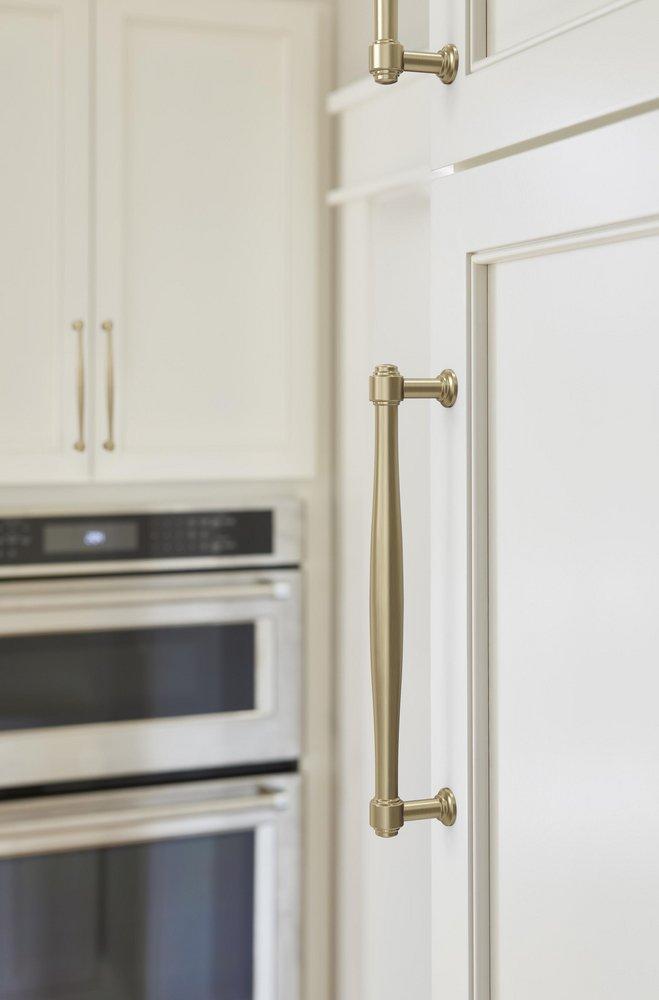 Amerock Golden Champagne 7-9/16 in. Center-to-Center Drawer Pull 
