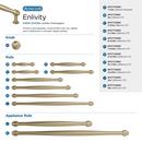 ENLIVITY 12 INCH 305MM CENTER-TO-CENTER GOLDEN CHAMPAGNE APPLIANCE PULL 