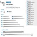 FARADAY 5-1/16 INCH 128MM CENTER-TO-CENTER POLISHED CHROME CABINET PULL 