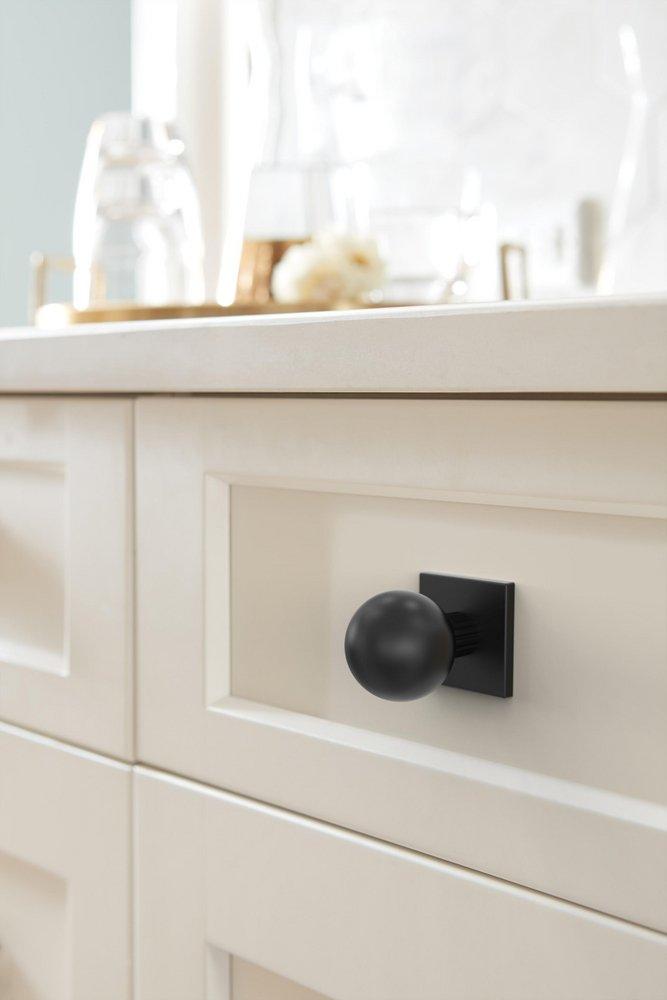 Amerock Matte Black 1-3/16 in. Backplate 