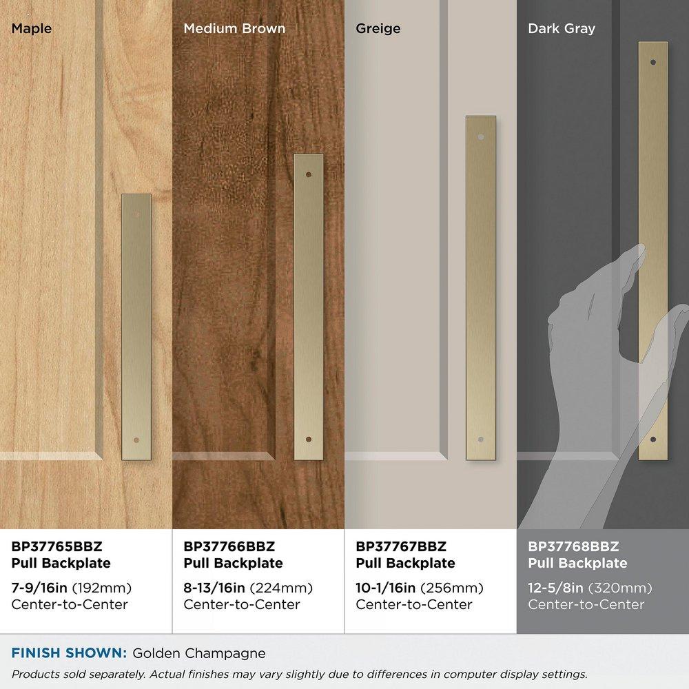 Amerock Golden Champagne 12-5/8 in. Center-to-Center Backplate 