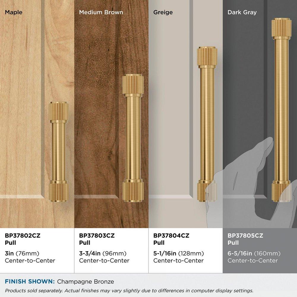 Amerock Champagne Bronze 6-5/16 in. Center-to-Center Drawer Pull 