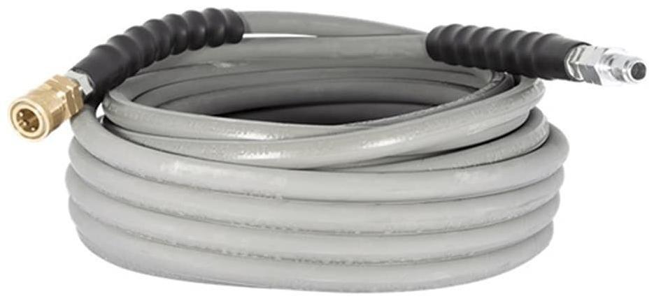 50 ft. (3/8 in.) 4000 PSI Gray Non-Marking High-Pressure Hose with Quick Connectors (Hot/Cold Water) 