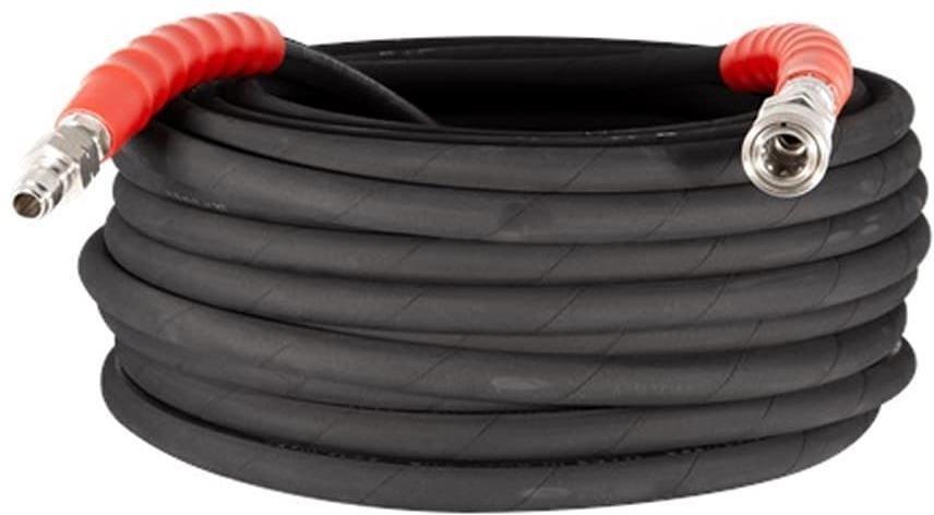 Semperflex 100 ft. (3/8 in.) 6000 PSI Black Rubber High-Pressure Hose with Quick Connectors (Hot/Cold Water) 