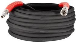 Semperflex 100 ft. (3/8 in.) 6000 PSI Black Rubber High-Pressure Hose with Quick Connectors (Hot/Cold Water)