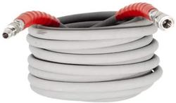 Semperflex 50 ft. (3/8 in.) 6000 PSI Gray Non-Marking High-Pressure Hose with Quick Connectors (Hot/Cold Water)