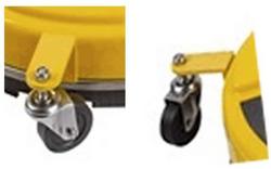 Whirl-A-Way Surface Cleaner Caster & Bracket Set Wheel Kit  for 20" & 24" Whirl-A-Ways