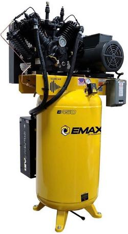 10 HP 80 Gal 175 Max PSI Plus Silent Air Two-Stage Stationary Electric (208, 230 Volt 1 Phase) Reciprocating Air Compressor
