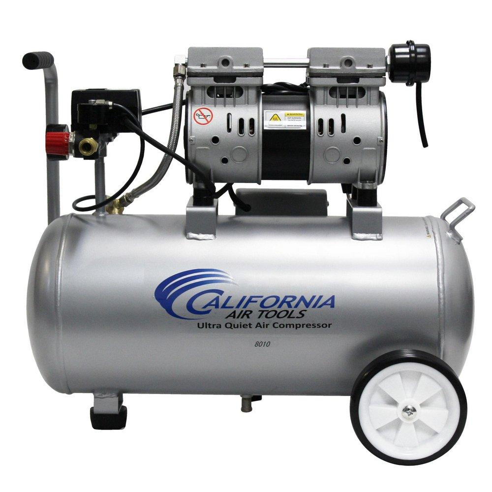 ULTRA QUIET & OIL FREE 1HP 8G STL TANK AIR COMP 110V 1PH 