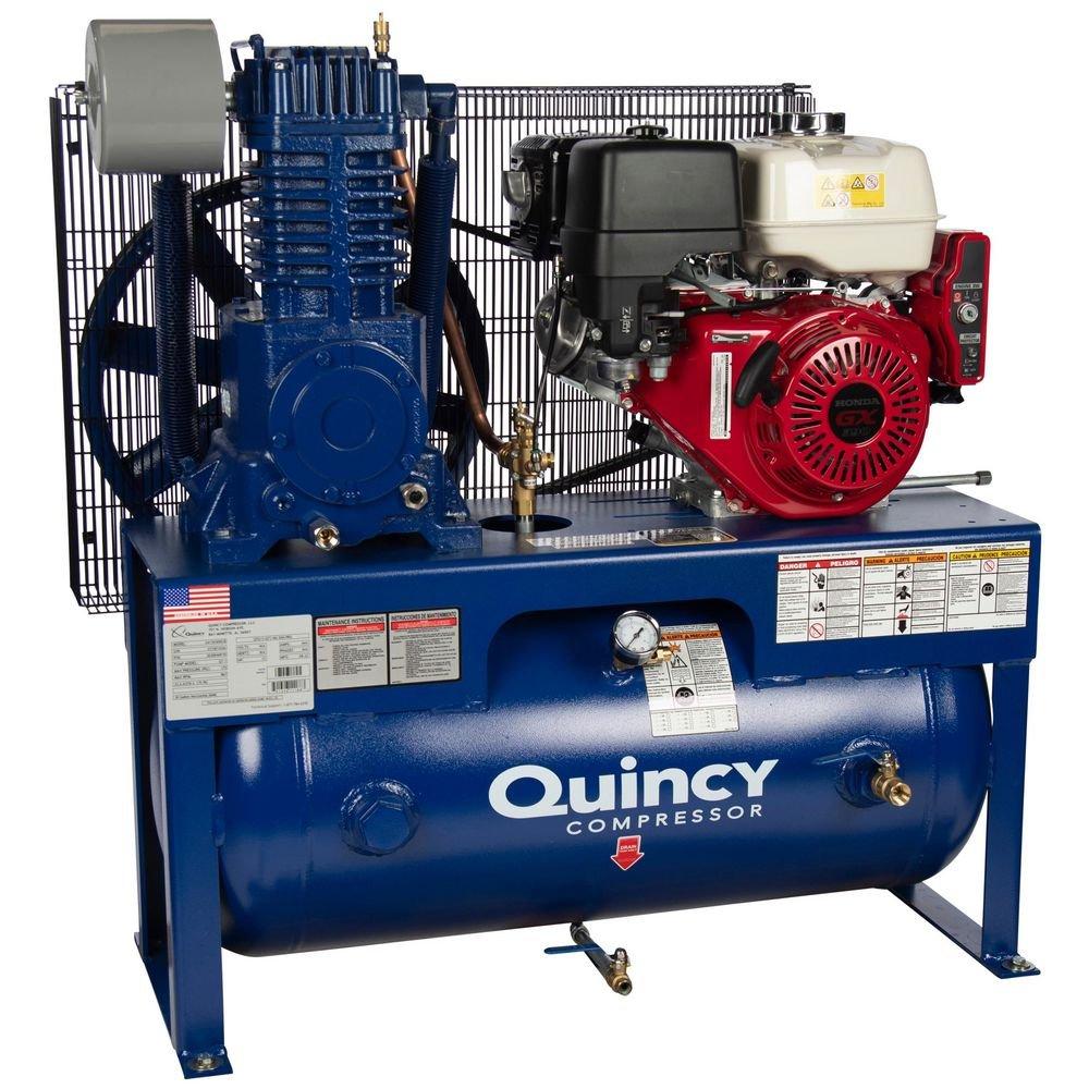 Qt 13Hp 30G 2 Stg Truck Mnt Air Comp W/ Elec Start Honda Engine 