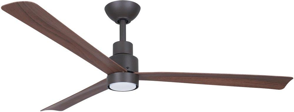 52 in. 3-Blade Indoor/Outdoor Integrated LED Ceiling Fan in Oil Rubbed Bronze 