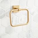 HIBISCUS TOWEL RING - BRUSHED GOLD 