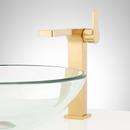 Signature Hardware Brushed Gold Single Handle Vessel Filler Bathroom Sink Faucet 