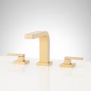 Signature Hardware Brushed Gold Two Handle Widespread Bathroom Sink Faucet