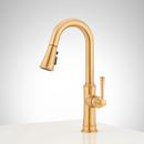Signature Hardware Brushed Gold Single Handle Pull Down Bar Faucet 