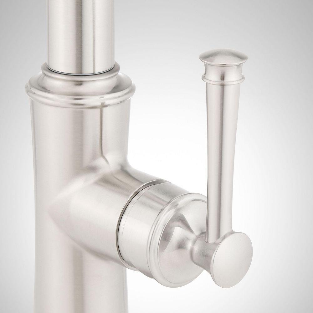 Signature Hardware Stainless Steel Single Handle Pull Down Bar Faucet 