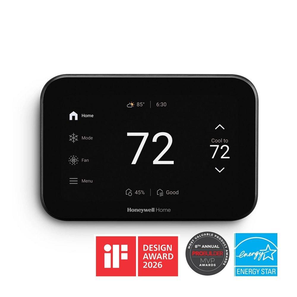 Honeywell Home Black S1200 4H/2C, 3H/3C Smart Programmable Thermostat 